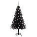 Brad de Crăciun cu 150 LED cu suport Negru 150 cm PVC - WALTI WALTI