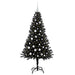 Brad de Crăciun cu 150 LED cu suport Negru 150 cm PVC - WALTI WALTI