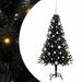 Brad de Crăciun cu 150 LED cu suport Negru 150 cm PVC - WALTI WALTI