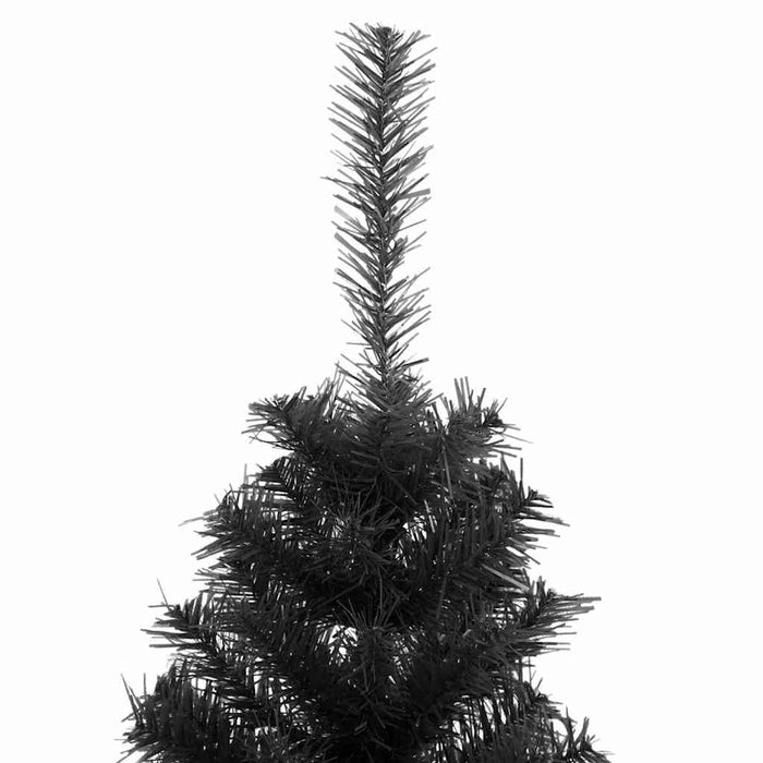 Brad de Crăciun cu 150 LED cu suport Negru 150 cm PVC - WALTI WALTI