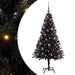 Brad de Crăciun cu 150 LED cu suport Negru 150 cm PVC - WALTI WALTI
