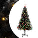 Brad de Crăciun cu 150 LED cu suport Negru 150 cm PVC - WALTI WALTI