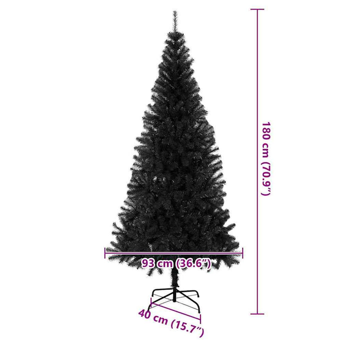 Brazi artificiali de Crăciun Negru 180 cm PVC - WALTI WALTI