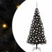 Brad de Crăciun cu 300 LED cu suport Negru 180 cm PVC - WALTI WALTI