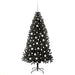 Brad de Crăciun cu 300 LED cu suport Negru 180 cm PVC - WALTI WALTI