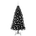 Brad de Crăciun cu 300 LED cu suport Negru 180 cm PVC - WALTI WALTI