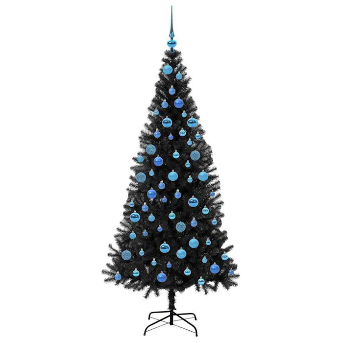 Brad de Crăciun cu 300 LED cu suport Negru 180 cm PVC - WALTI WALTI