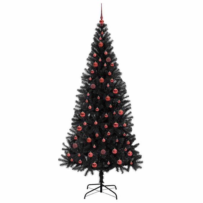 Brad de Crăciun cu 300 LED cu suport Negru 210 cm PVC - WALTI WALTI