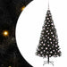 Brad de Crăciun cu 300 LED cu suport Negru 210 cm PVC - WALTI WALTI