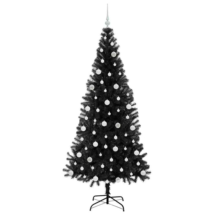 Brad de Crăciun cu 300 LED cu suport Negru 210 cm PVC - WALTI WALTI