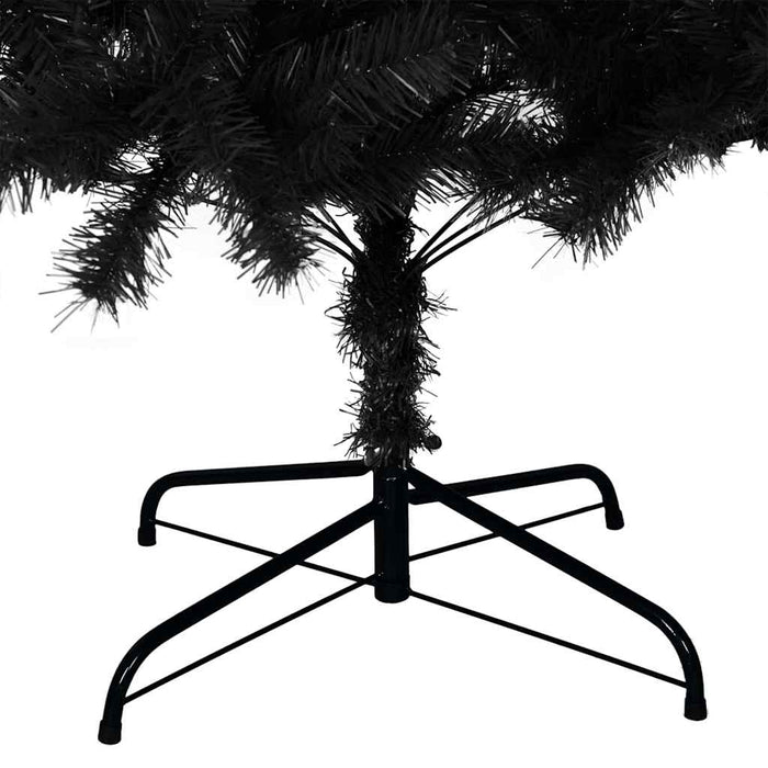 Brad de Crăciun cu 300 LED cu suport Negru 210 cm PVC - WALTI WALTI