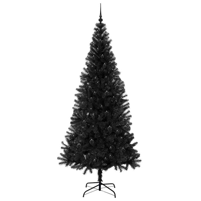 Brad de Crăciun cu 300 LED cu suport Negru 240 cm PVC - WALTI WALTI
