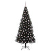 Brad de Crăciun cu 300 LED cu suport Negru 240 cm PVC - WALTI WALTI
