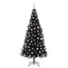 Brad de Crăciun cu 300 LED cu suport Negru 240 cm PVC - WALTI WALTI