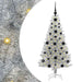 Brad de Crăciun cu 150 LED cu suport Argintiu 120 cm PET - WALTI WALTI