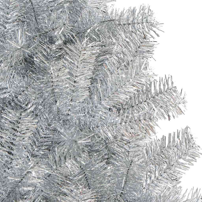 Brad de Crăciun cu 300 LED cu suport Argintiu 240 cm PET - WALTI WALTI