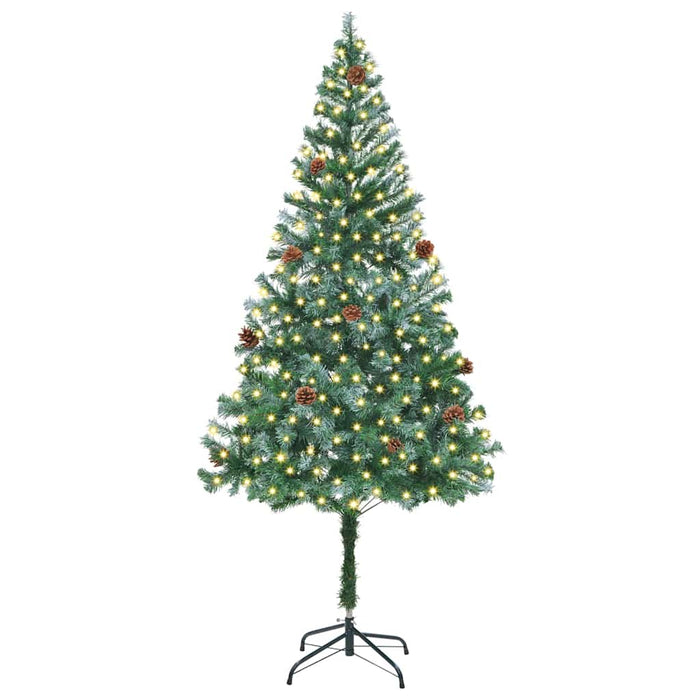 Brad de Crăciun artificial cu 300 LED Verde 180 cm PVC și Oțel - WALTI WALTI