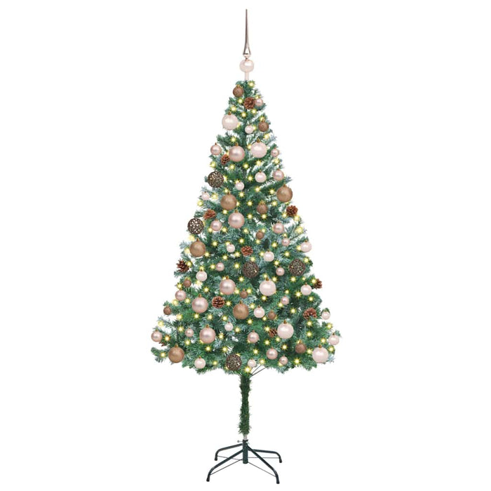 Brad de Crăciun artificial cu 300 LED Verde 180 cm PVC și Oțel WALTI