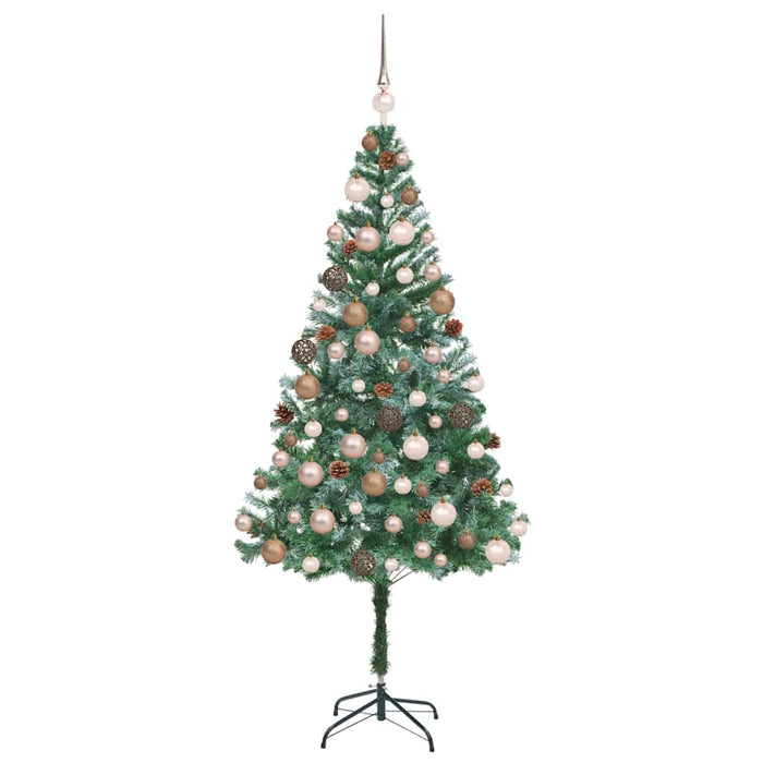 Brad de Crăciun artificial cu 300 LED Verde 180 cm PVC și Oțel WALTI