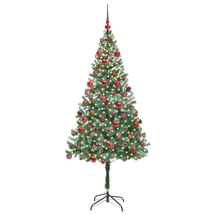 Brad de Crăciun artificial cu 300 LED Verde 180 cm PVC și Oțel - WALTI WALTI