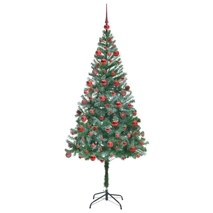 Brad de Crăciun artificial cu 300 LED Verde 180 cm PVC și Oțel - WALTI WALTI