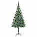 Brad de Crăciun artificial cu 300 LED Verde 180 cm PVC și Oțel - WALTI WALTI