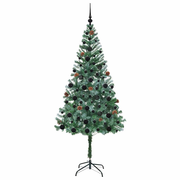 Brad de Crăciun artificial cu 300 LED Verde 180 cm PVC și Oțel - WALTI WALTI