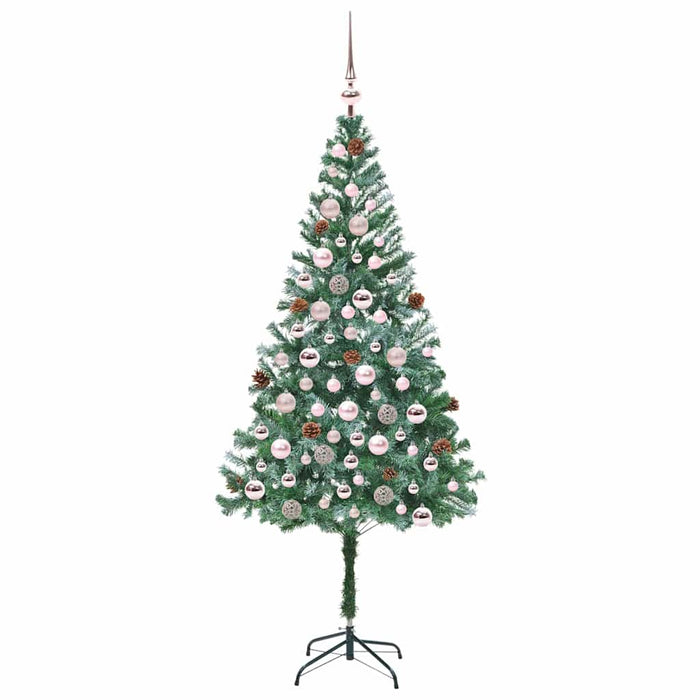 Brad de Crăciun artificial cu 300 LED Verde 180 cm PVC și Oțel - WALTI WALTI