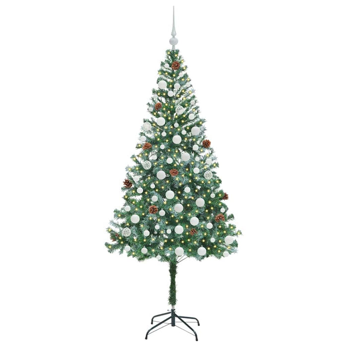 Brad de Crăciun artificial cu 300 LED Verde 180 cm PVC și Oțel - WALTI WALTI