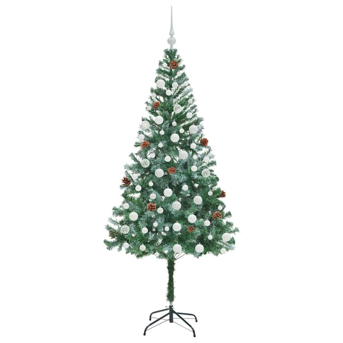 Brad de Crăciun artificial cu 300 LED Verde 180 cm PVC și Oțel - WALTI WALTI