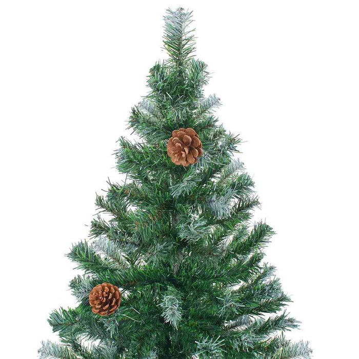 Brad de Crăciun artificial cu 300 LED Verde 180 cm PVC și Oțel - WALTI WALTI