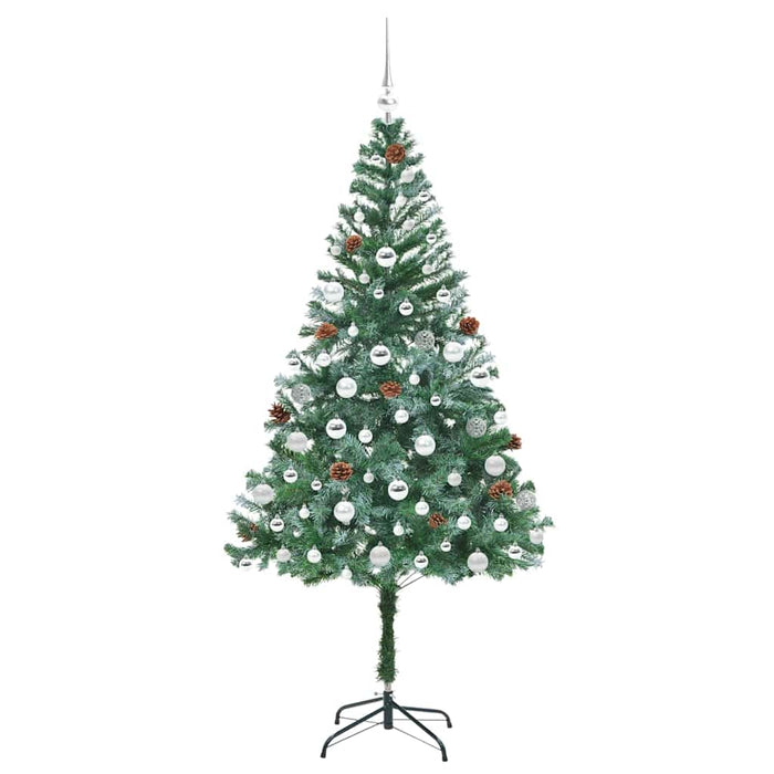 Brad de Crăciun artificial cu 300 LED Verde 180 cm PVC și Oțel - WALTI WALTI