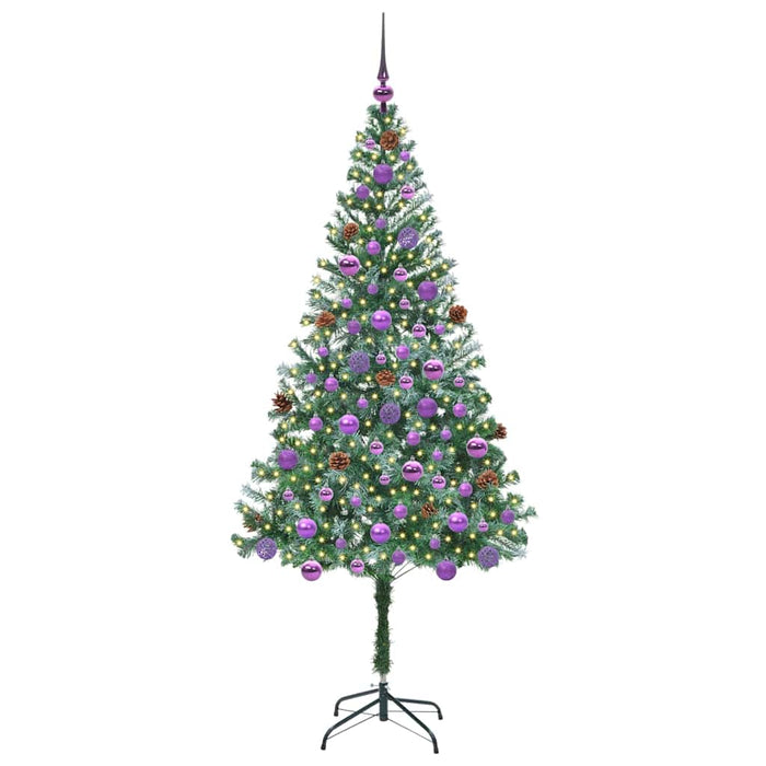 Brad de Crăciun artificial cu 300 LED Verde 180 cm PVC și Oțel - WALTI WALTI