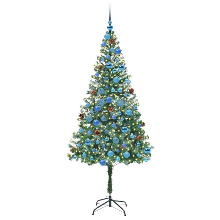 Brad de Crăciun artificial cu 300 LED Verde 180 cm PVC și Oțel - WALTI WALTI