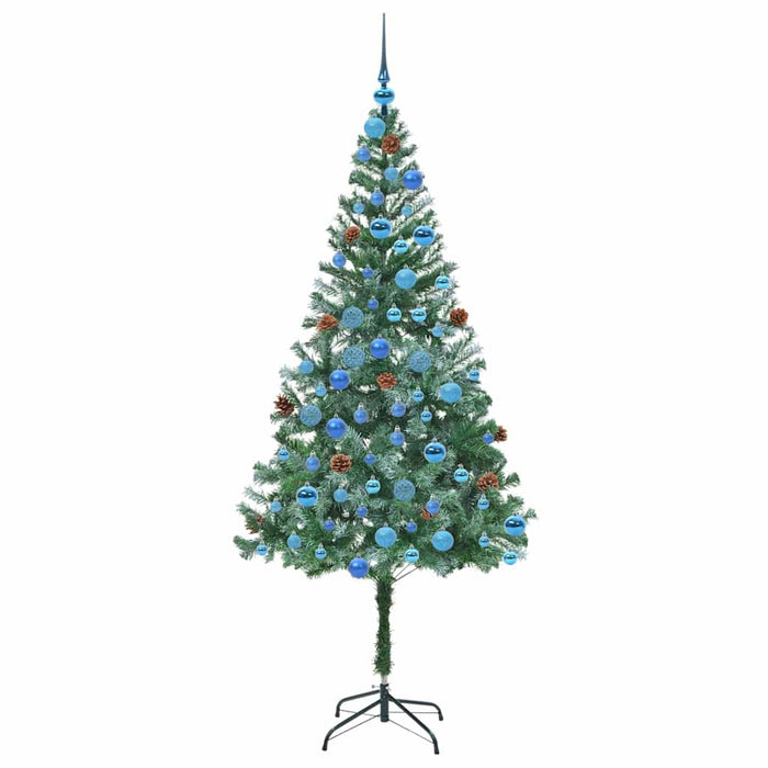 Brad de Crăciun artificial cu 300 LED Verde 180 cm PVC și Oțel - WALTI WALTI