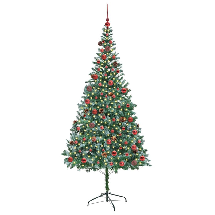 Brad de Crăciun artificial cu 300 LED Verde 210 cm PVC și Oțel WALTI
