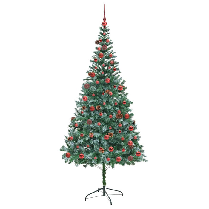 Brad de Crăciun artificial cu 300 LED Verde 210 cm PVC și Oțel WALTI