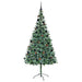 Brad de Crăciun artificial cu 300 LED Verde 210 cm PVC și Oțel - WALTI WALTI
