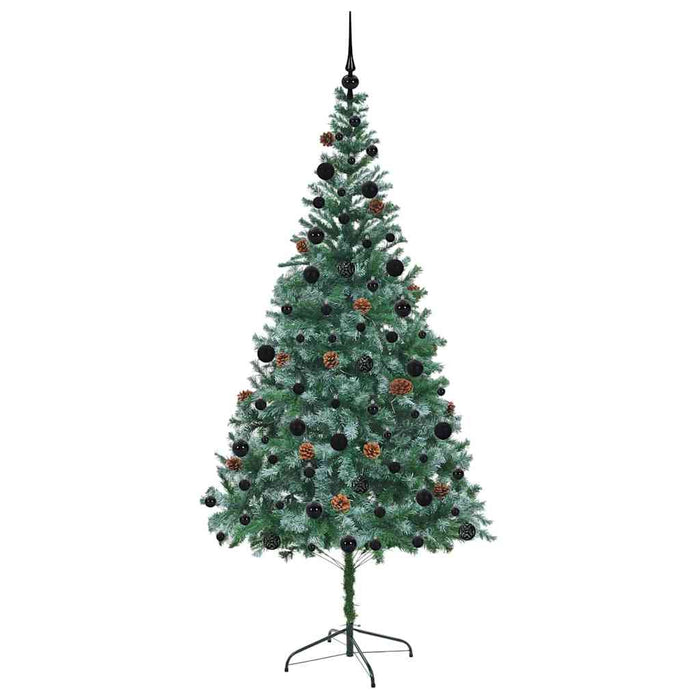 Brad de Crăciun artificial cu 300 LED Verde 210 cm PVC și Oțel - WALTI WALTI