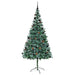 Brad de Crăciun artificial cu 300 LED Verde 210 cm PVC și Oțel - WALTI WALTI