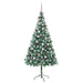 Brad de Crăciun artificial cu 300 LED Verde 210 cm PVC și Oțel - WALTI WALTI