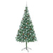 Brad de Crăciun artificial cu 300 LED Verde 210 cm PVC și Oțel - WALTI WALTI