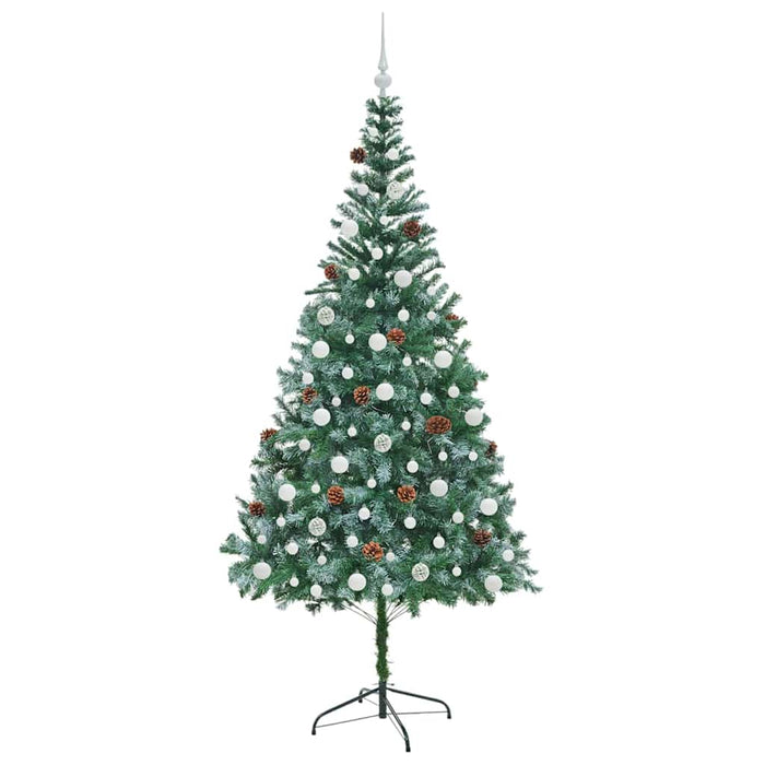 Brad de Crăciun artificial cu 300 LED Verde 210 cm PVC și Oțel - WALTI WALTI