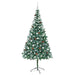 Brad de Crăciun artificial cu 300 LED Verde 210 cm PVC și Oțel - WALTI WALTI