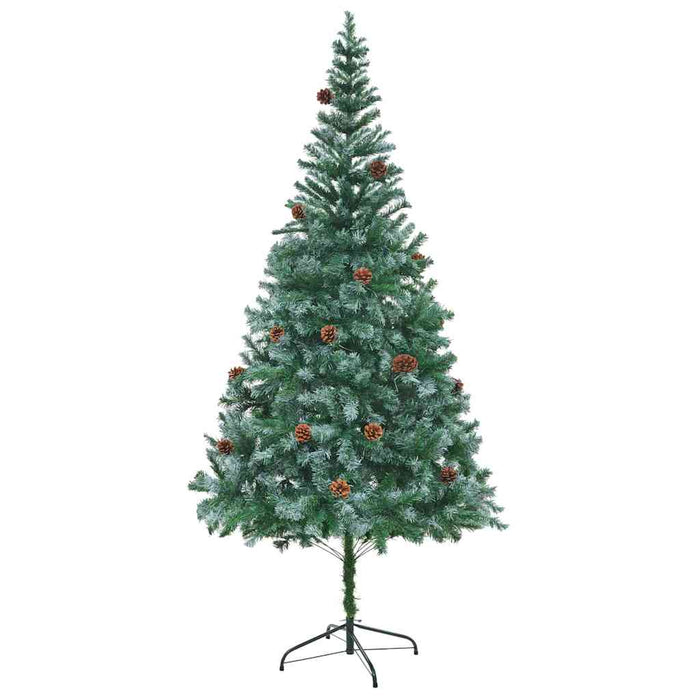 Brad de Crăciun artificial cu 300 LED Verde 210 cm PVC și Oțel - WALTI WALTI