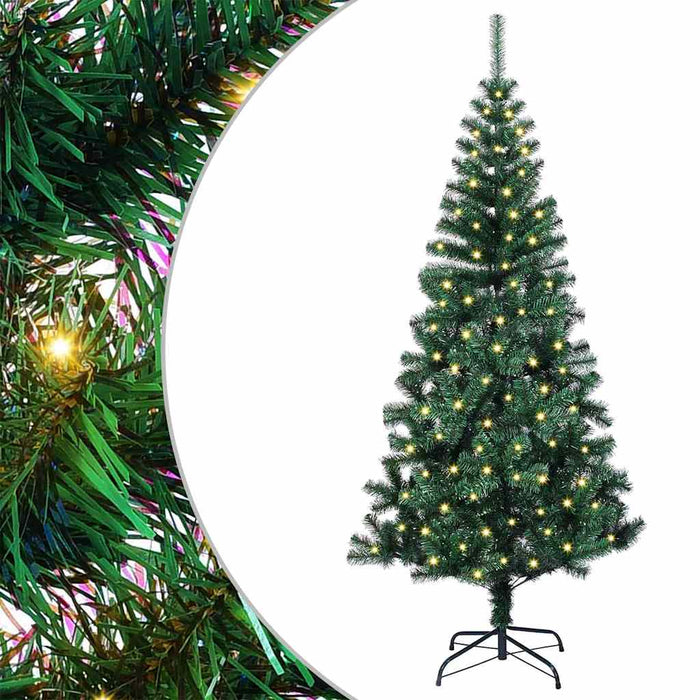 Pom de Crăciun artificial pre-iluminat cu 150 LED Verde 120 cm - WALTI WALTI