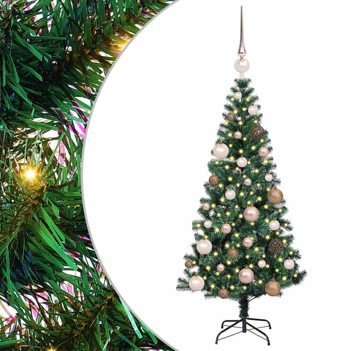 Pom de Crăciun artificial pre-iluminat cu 150 LED Verde 120 cm - WALTI WALTI