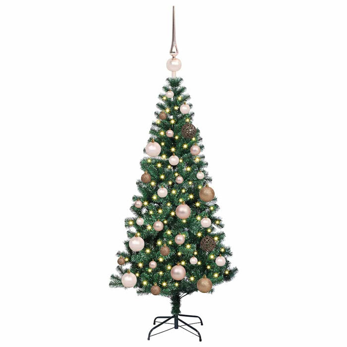 Pom de Crăciun artificial pre-iluminat cu 150 LED Verde 120 cm - WALTI WALTI