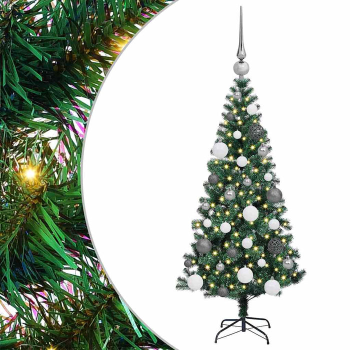 Pom de Crăciun artificial pre-iluminat cu 150 LED Verde 120 cm WALTI