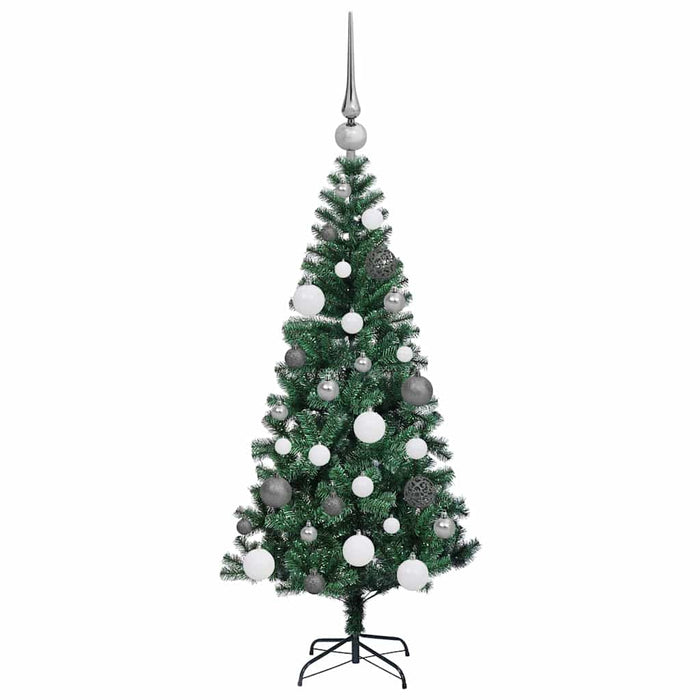 Pom de Crăciun artificial pre-iluminat cu 150 LED Verde 120 cm WALTI